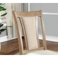 thumbnail image 6 of CoSoTower Transitional Set of 2 Counter Height Chairs Natural Tone and Beige Solid Wood Chair Padded Leatherette Upholstered Seat Kitchen Dining Room Furniture, 6 of 8