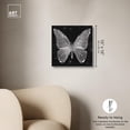 thumbnail image 5 of Sparkling Silver Butterfly Canvas Butterfly Art by Art Remedy, Gallery Wrapped, 16" x 16", 5 of 7