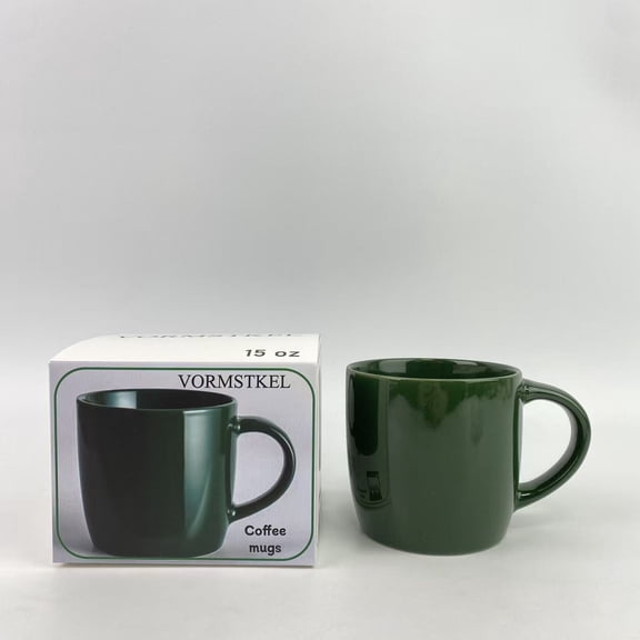 VORMSTKEL Coffee mugs ,Green Ceramic Coffee Mug Set 15 oz - Set of 1