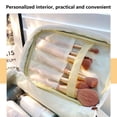 thumbnail image 4 of Frosted Translucent Hanging Cosmetic Case - Waterproof Toiletry Organizer with Zippered Compartments for Travel & Daily Use, 4 of 6