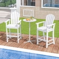 thumbnail image 4 of Gymax 2PCS Outdoor HDPE Bar Height Stool Patio Tall Chair Armrest Footrest All Weather, 4 of 10
