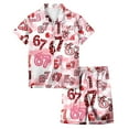 thumbnail image 3 of oqasdz Girls Pajamas Long Sleeve Cute Print Loungwear Home Outfit for Kids and Toddler Casual Sleepwear Comfort Soft Pajama Set, 3 of 4