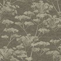 Serene Seedhead Taupe and Gold Wallpaper