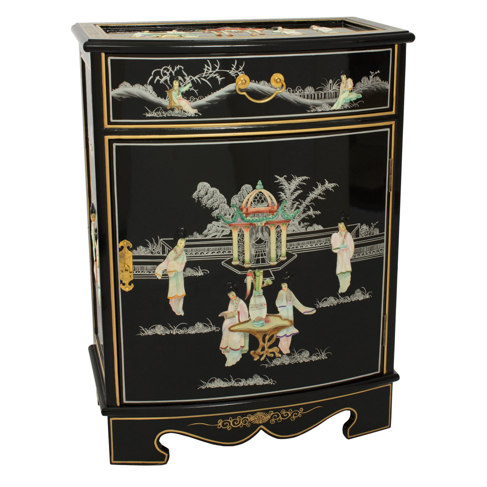 Oriental Furniture Oval Front Shoe in Rich