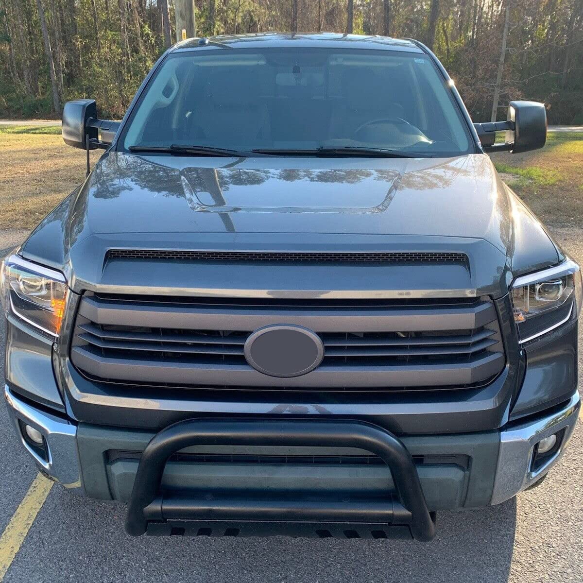 Kojem Front Upper Hood Bulge Molding for 2014-2021 Toyota Tundra Hood Scoop  Grille Trim