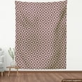 thumbnail image 4 of Abstract Art Sofa Upholstery Fabric by the Yard, Geometric Large Little Circle Discs Rings Large Polka Dots Composition, Decorative Fabric for DIY and Home Accents, Cream Dark Magenta by Ambesonne, 4 of 5