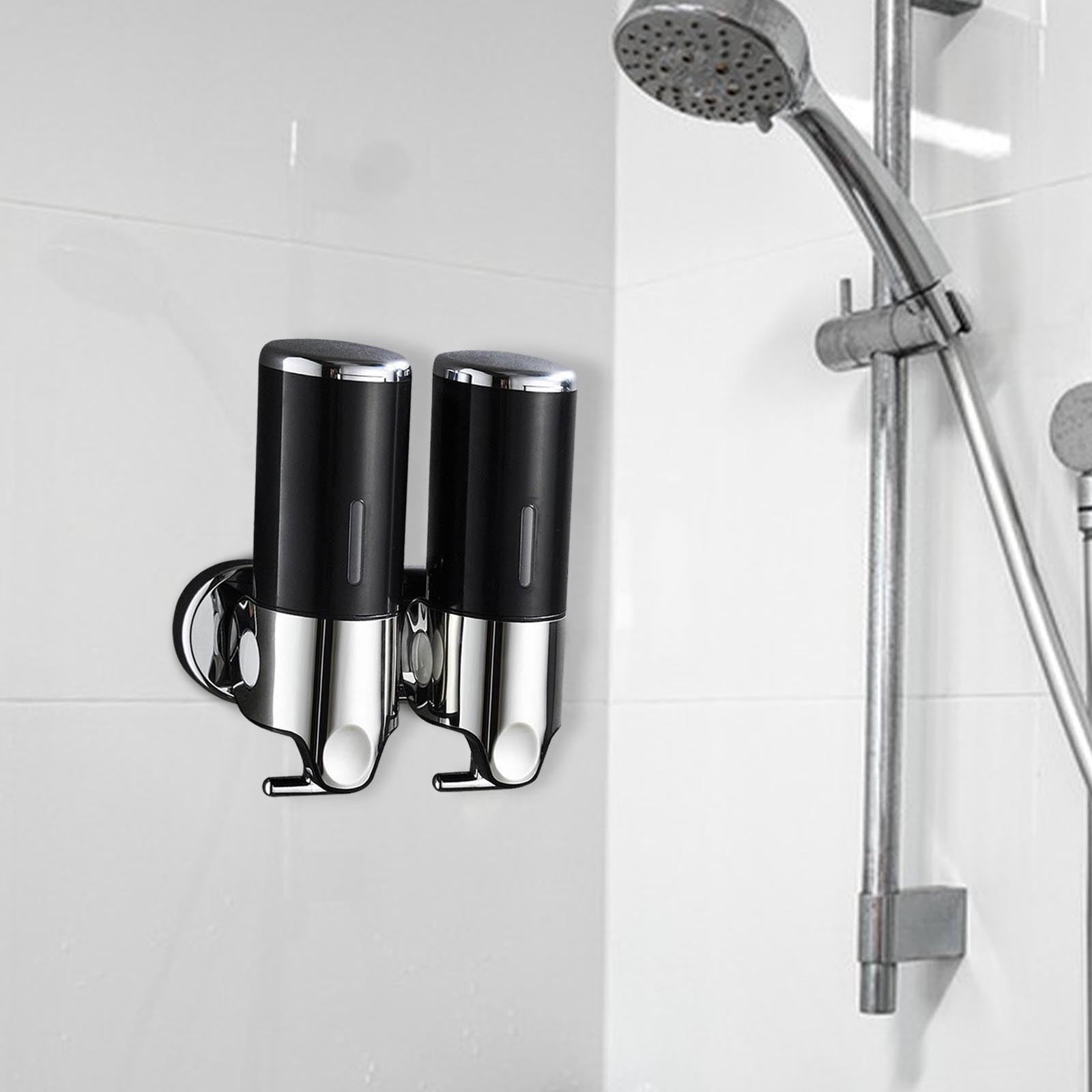 Lunxisen 1 Pcs Wall Mounted Shower Gel Dispenser Hands Free Soap Pump for Bathroom Kitchen Hotel Commercial Use Automatic Liquid Soap Dispenser
