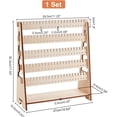thumbnail image 6 of 210 Holes Earring Holder 5-tier Wood Earring Display Stands Assembled Jewelry Tower Earring Organizer Holder Ear Stud Holder for Stud Earring Bracelet Necklace Ring Selling Retail, 6 of 9