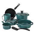 thumbnail image 1 of Batería De Cocina Cinsa  Terranova De Acero Vitrificado De 9 piezas Color Verde, 1 of 8