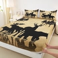 thumbnail image 3 of Homewish Western Deer Elk Full Size Sheets, Woodland Wildlife Animal Bed Sheets, Teens Kids Adult Men Sheet Sets, Super Cozy Room Decor, 4 Pieces, 3 of 7