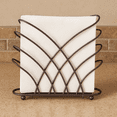thumbnail image 3 of Criss Cross Metal Napkin Holder – Oil Rubbed Bronze Upright Tabletop Stand for Kitchen or Dining Table – Stylish & Durable Napkin Organizer 8" H x 7.75" L x 1.75" D by Dependable Industries, 3 of 9
