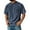 Dark Blue, variant on Yifymode Men's Vintage Washed Crew Neck Short Sleeve T-Shirt, Relaxed Fit with Chest Pocket Casual Style Black L