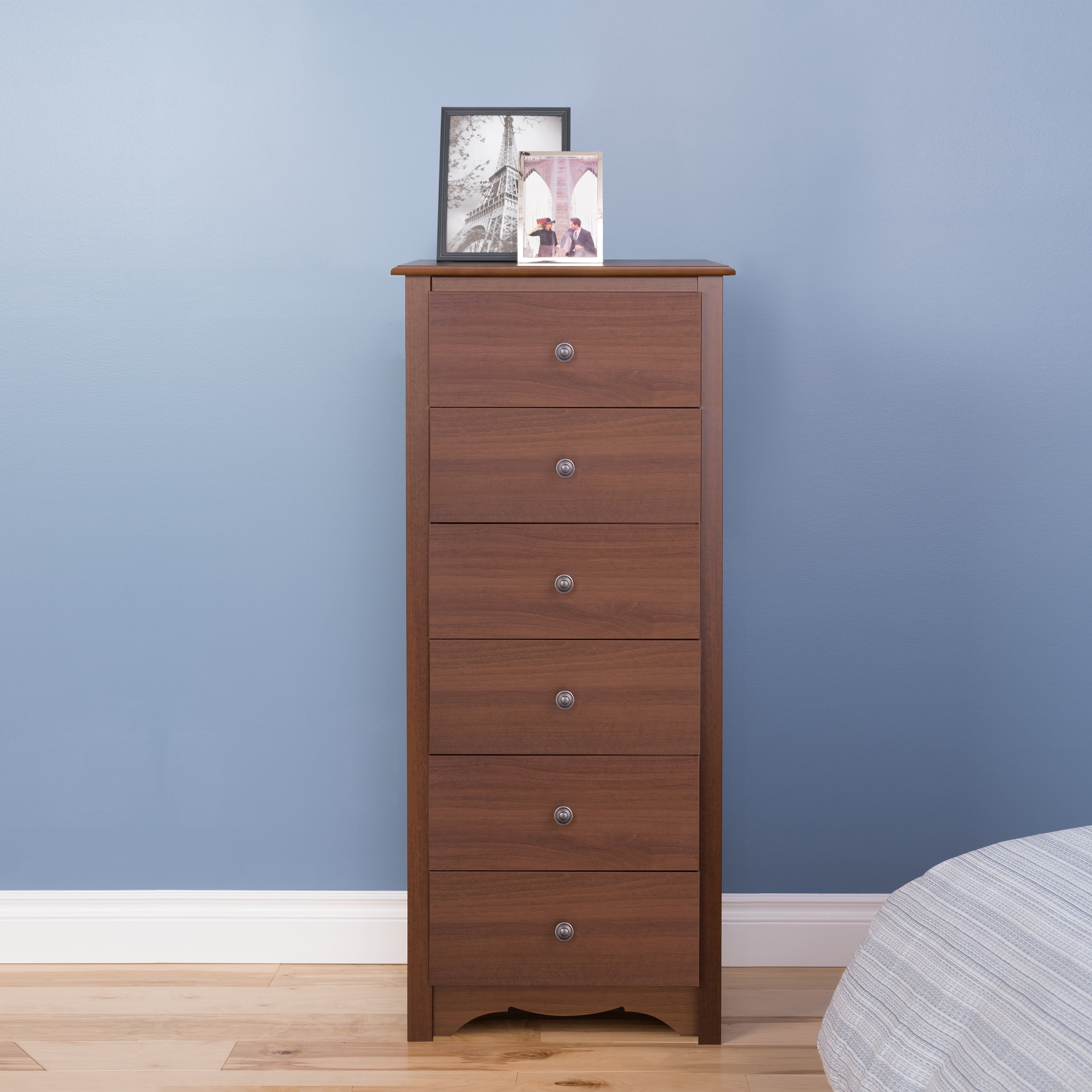 Monterey Tall 6 Drawer Dresser, Dresser With Colored Drawers