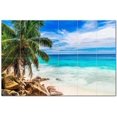 thumbnail image 1 of Beach Ocean Ceramic Tile Mural Kitchen Backsplash Bathroom Shower, 400082-L64, 1 of 3