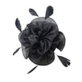 thumbnail image 2 of Chapeau pour Femmes Mariage Fleur Cocktail Maille Plumes Pince à Cheveux Serre-Tête Thé, 2 of 4