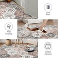thumbnail image 2 of Memoryfield Machine Washable Runner Rug 2' x 8', Non-Slip Backing, Soft Stain Resistant and Low Pile Faux Wool Accent Carpet, Vintage Printed Rugs for Living Room, Bedroom, Pink, 2 of 7