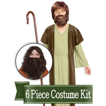 Jesus Shepherd Biblical Easter Nativity Child Costume Kit - Large (12-14)