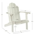 thumbnail image 5 of Linon Comfort Back Acacia Wood Adirondack Chair, White Finish, 5 of 16
