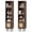 Brown, variant on Gymax 2PCS 6-Tier Tall Narrow Bookcase w/Adjustable Shelf & Boho Style Rattan Door