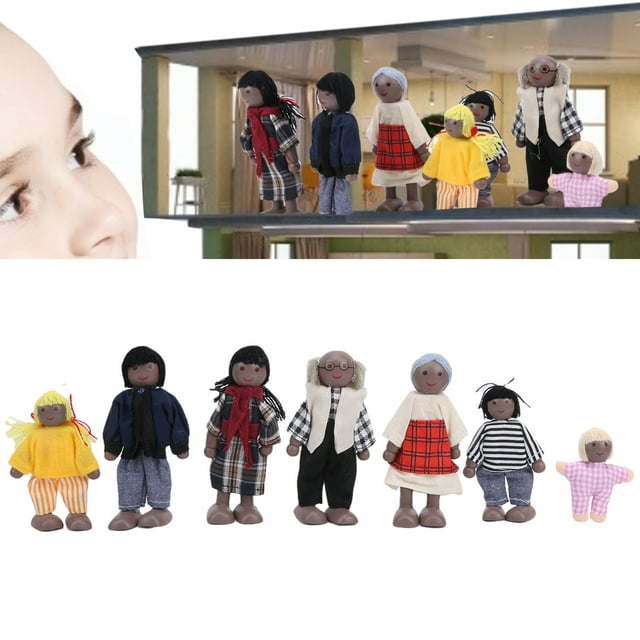 Family Dolls, Suitable For Children Family Puppets Set, High-Quality Materials Flexible Limbs Educational Institution For