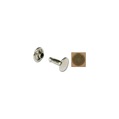 - Tandy Leather Double Cap Rivets Medium Antique Brass Plate 100/pk 1373-15
