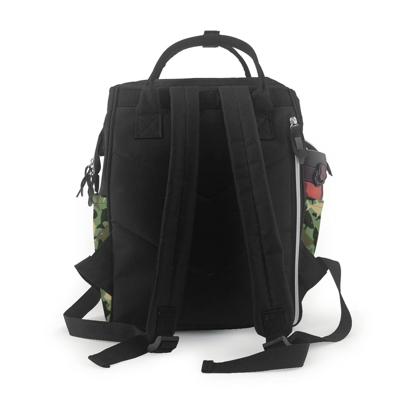 Fuzoiu Camouflage Shark Print Diaper Bag Backpack,Baby Essentials Travel Tote,Multi function Waterproof Diaper Bag, Travel Essentials Baby Bag - Unisex