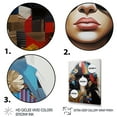 Designart "Fusion Forms Collage in Woman Portrait" Abstract Canvas Wall