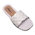 thumbnail image 4 of BLESIYA Slide sandals for women, flat sandals, soft leather slippers, fashion slides for 40 41, 4 of 8