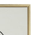 thumbnail image 3 of Kate and Laurel Sylvie 871 Modern Circles Framed Canvas Linen Textured Wall Art by Teju Reval of SnazzyHues, 28x38 Gold, Decorative Geometric Abstract Art for Wall, 3 of 10