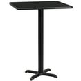thumbnail image 5 of Flash Furniture 24'' Square Black Laminate Table Top with 22'' x 22'' Bar Height Table Base, 5 of 6