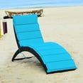 thumbnail image 3 of Patiojoy Foldable Outdoor Patio Rattan Lounge Chair Reclining Chaise Chair Turquoise, 3 of 6