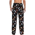 thumbnail image 3 of Goofa Space Rocket Printed Soft Pajama Pants for Men, Wide Leg Comfy Casual Lounge Yoga Pants-Small, 3 of 9