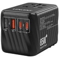 thumbnail image 1 of Adaptador de viaje LENCENT Universal GaN Fast Charger 65W negro, 1 of 8