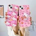 thumbnail image 2 of For iPhone 6 S 7 8 X Xs Max XR 11 12Mini 13 14 Pro SE Max Case Sanrio Hello Kitty Cat TPU Soft Phone Case With Holder Strap Rope wy LXY, 2 of 7