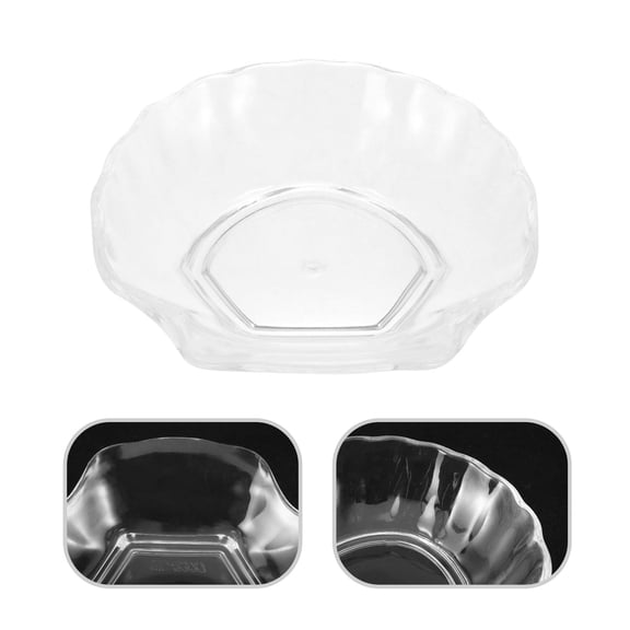 SWETRACE Transparent Seashell Soap Dish Tray 9.4x9.4x0.8in Plastic Holder for Bathroom and Kitchen, 1 Piece