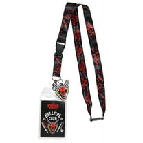 Stranger Things Hellfire Club ID Badge Holder Lanyard w/ 2" Rubber Pendant