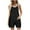 Black, variant on Lenpel Women's Rompers Trendy Summer Sleeveless Spaghetti Strap Eyelet Embroidered Short Jumpsuits Casual Loose Overall Shorts