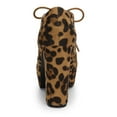 thumbnail image 2 of BLISSFUL STEP Women's Platform Block Heel Lace Up Booties Leopard 7, 2 of 8