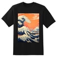 thumbnail image 2 of Plus Size Shirt for Women Black Tops for Women Short Sleeves Shirt for Women Wave 3 T Shirt Crewneck Shirt for Women XL, 2 of 5