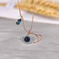 thumbnail image 4 of Titanium Steel Pendant Devil's Eye Minimalist Rose Gold Crystal Clawbone Does Not Fade, 4 of 5