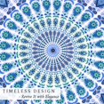 thumbnail image 3 of RAJRANG Tapiz Mandala Degradado de 48 pulgadas, mantel redondo de algodón puro, decoración hippie, tapices bohemios boho indios - Azul cielo, 3 of 6