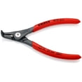 thumbnail image 1 of KNIPEX 49 21 A11 SB Pinza de precisión para anillos de retención exteriores de ejes recubiertos de plástico antideslizante acabado pavonado 130 mm, 1 of 1