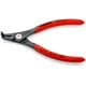thumbnail image 1 of KNIPEX 49 21 A11 SB Pinza de precisión para anillos de retención exteriores de ejes recubiertos de plástico antideslizante acabado pavonado 130 mm, 1 of 1