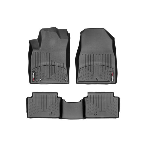 WeatherTech Custom Fit FloorLiners compatible with 2018-2020 Hyundai Elantra GT - 1st & 2nd Row, Black