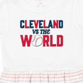 thumbnail image 4 of Inktastic Cleveland Vs. the World Blue and Red with Baseball Girls Toddler Dress, 4 of 5