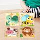 thumbnail image 5 of 4x Juguetes de desarrollo de madera con 4 patrones de animales, manualidades de madera, rompecabezas con formas de animales Estilo B, 5 of 7