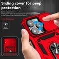 thumbnail image 5 of K-Lion Heavy Duty Rugged Case for iPhone 14 Pro,Shockproof Scratch Resistant Case with Slide Camera Cover Built-in 360° Ring Holder Kickstand Magentic Protective Case For iPhone 14 Pro,Red, 5 of 9