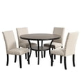 thumbnail image 2 of New Classic Furniture Crispin 48" Round Melamine Wood Dining Table in Gray, 2 of 5