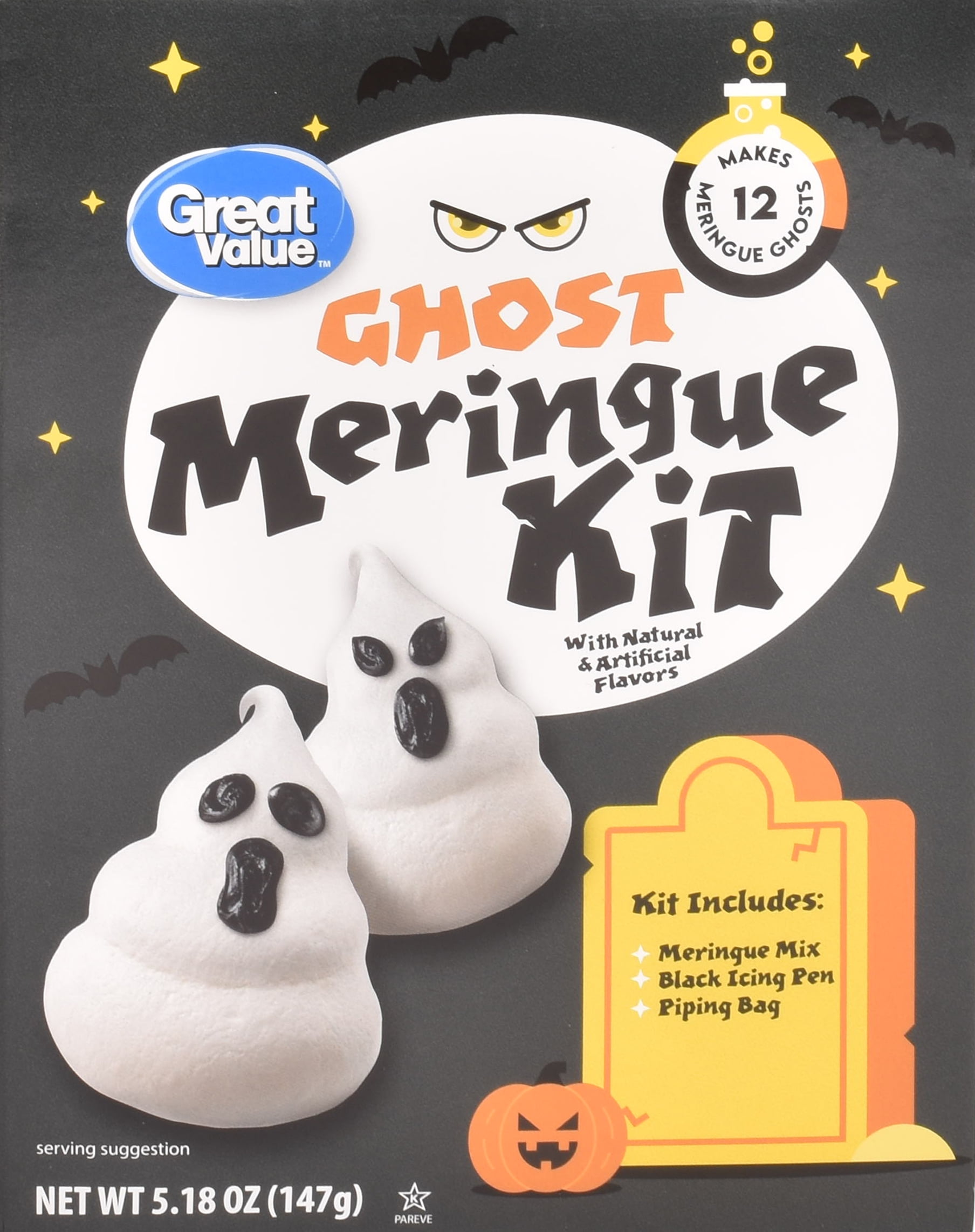 Great Value Ghost Meringue Baking Mix Kit, 5.18 oz