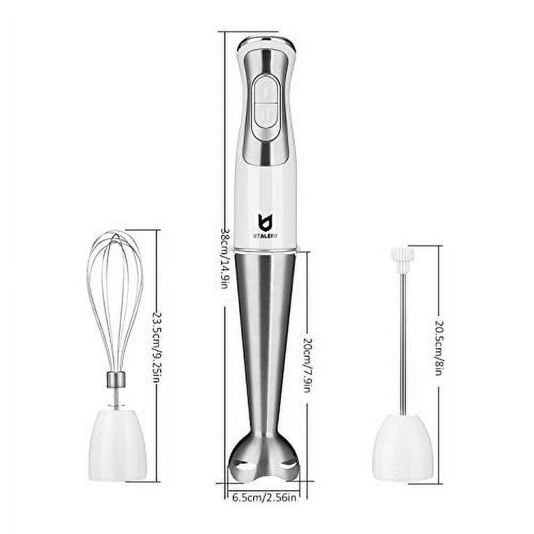 Immersion Hand Blender, Utalent 3-in-1 8-Speed Stick Blender with Milk Frother, Egg Whisk for Smoothies, Coffee Milk Foam, Puree Baby Food, Sauces